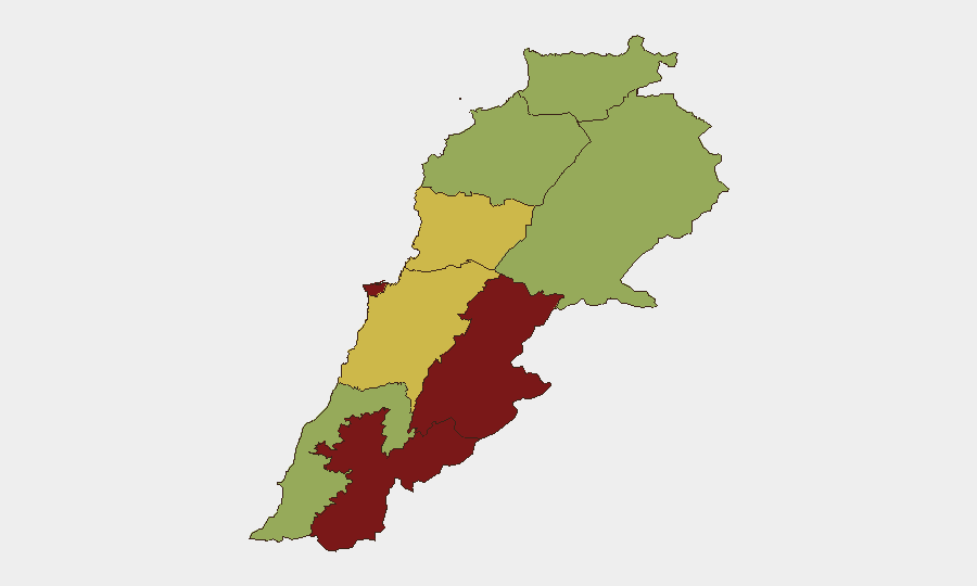Lebanon sub-national risk map