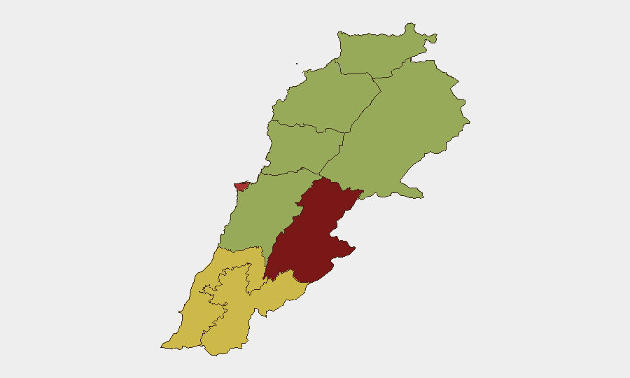 Lebanon sub-national risk map