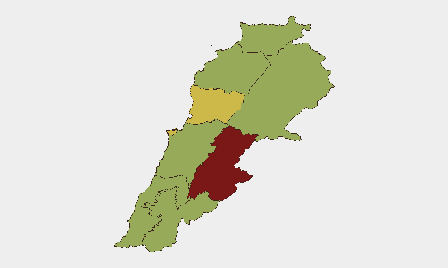 Lebanon sub-national risk map
