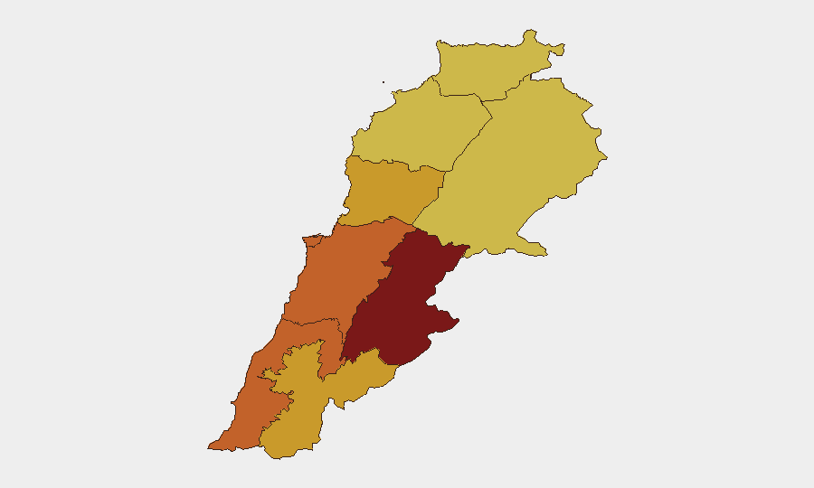 Lebanon sub-national risk map