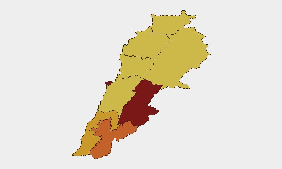 Lebanon sub-national risk map