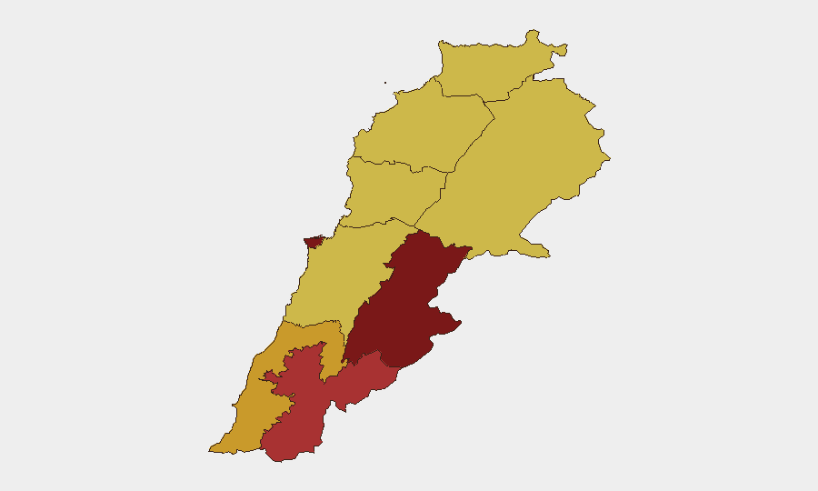 Lebanon sub-national risk map