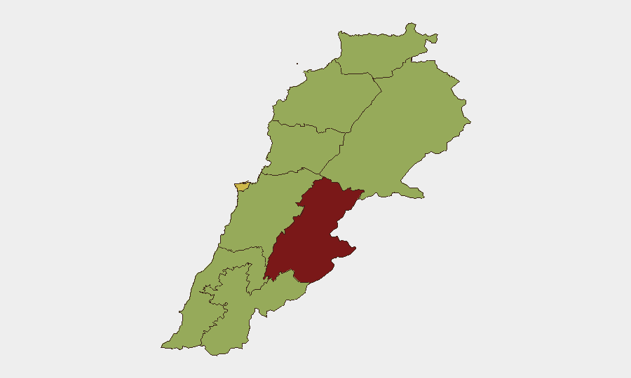 Lebanon sub-national risk map