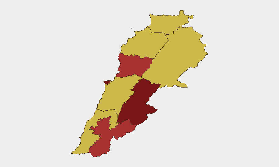 Lebanon sub-national risk map