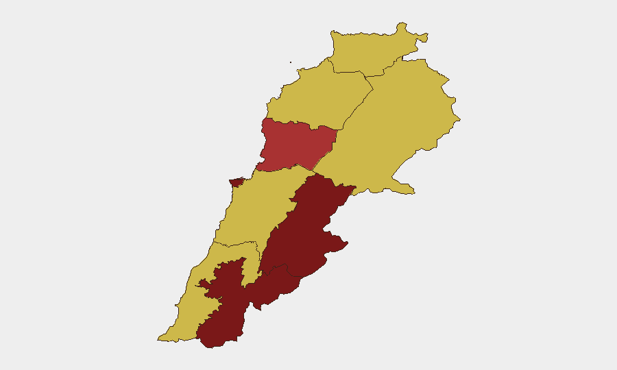 Lebanon sub-national risk map
