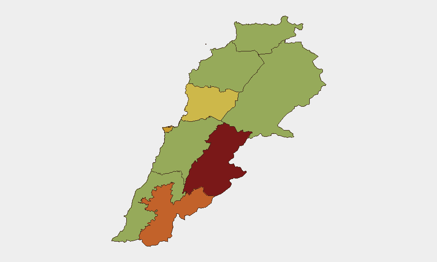 Lebanon sub-national risk map