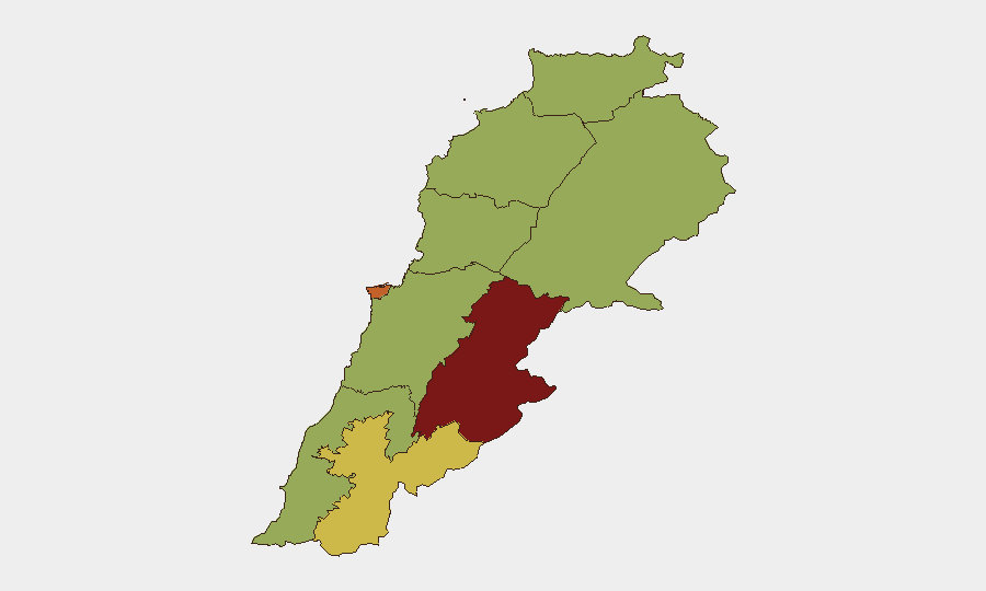 Lebanon sub-national risk map