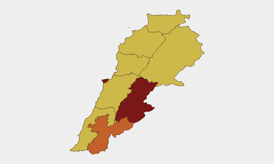 Lebanon sub-national risk map