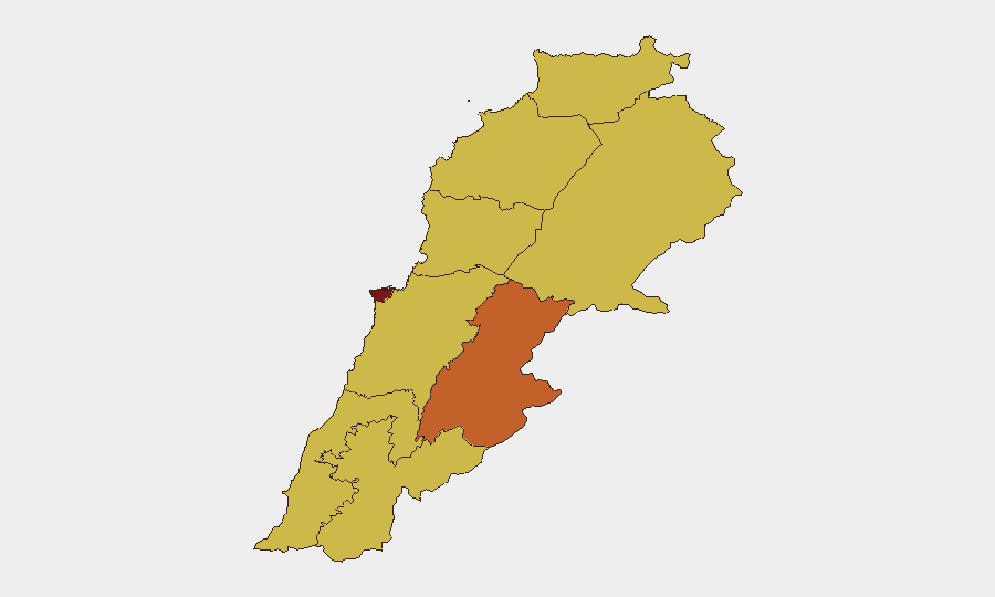 Lebanon sub-national risk map