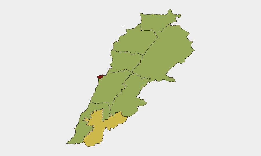 Lebanon sub-national risk map