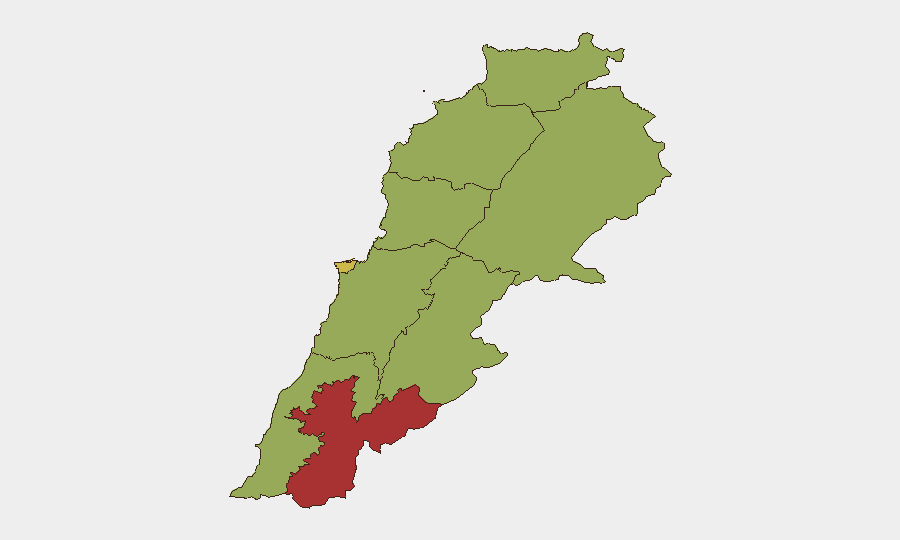 Lebanon sub-national risk map