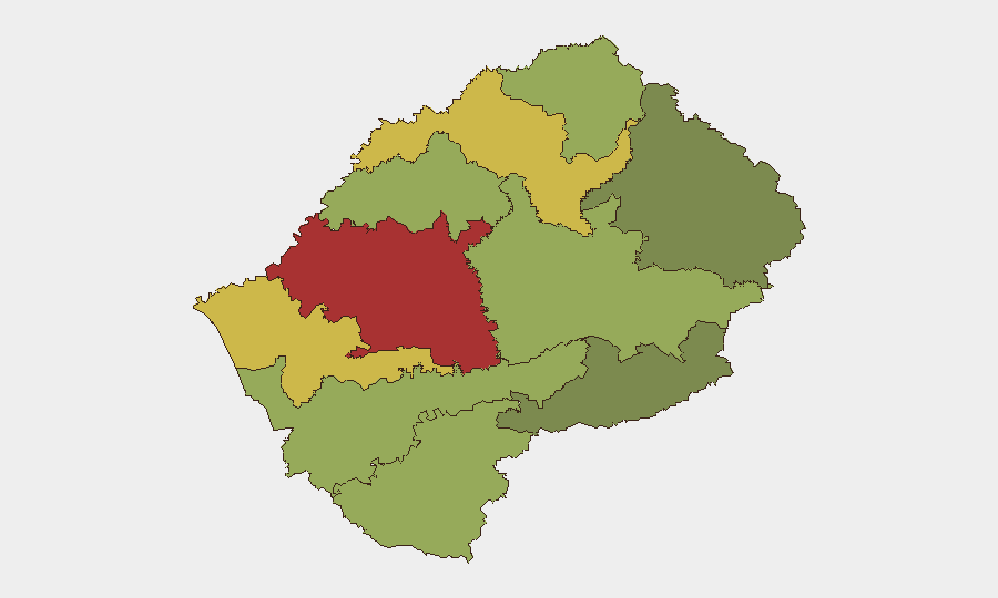 Lesotho sub-national risk map