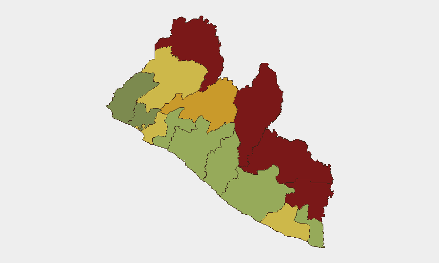 Liberia sub-national risk map