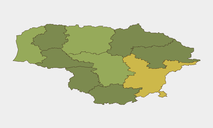 Lithuania sub-national risk map