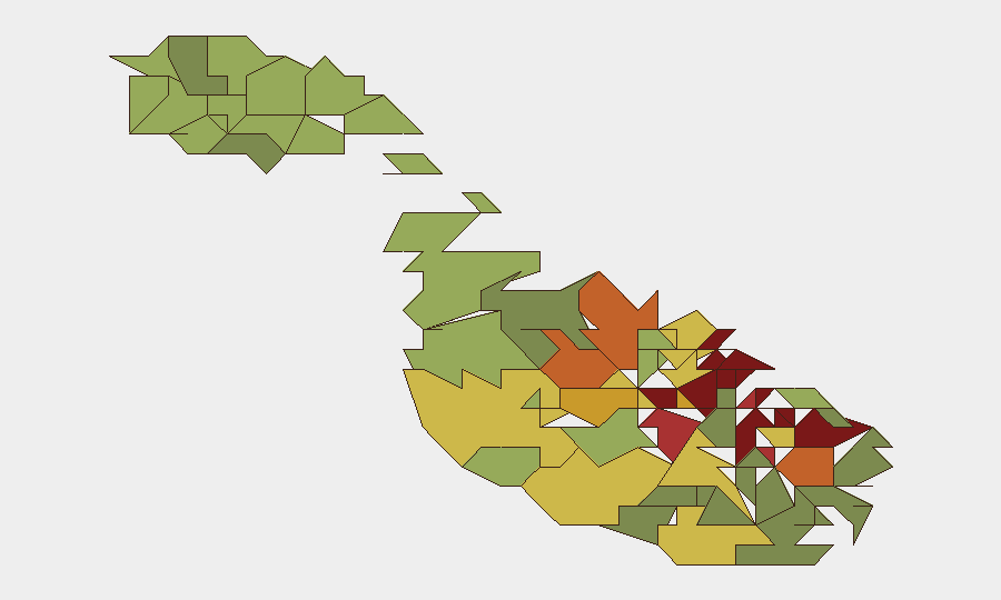 Malta sub-national risk map