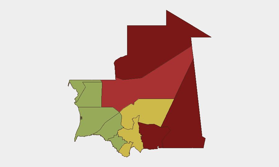 Mauritania sub-national risk map