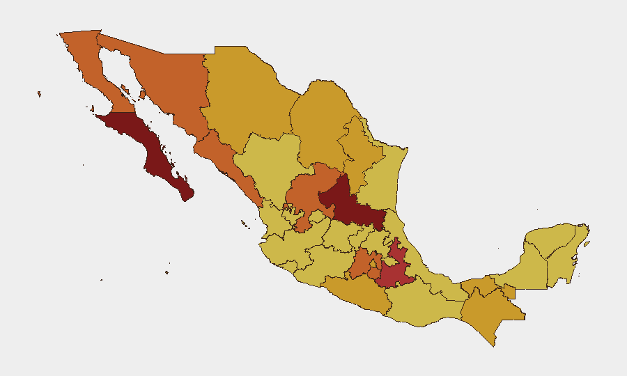 Mexico sub-national risk map