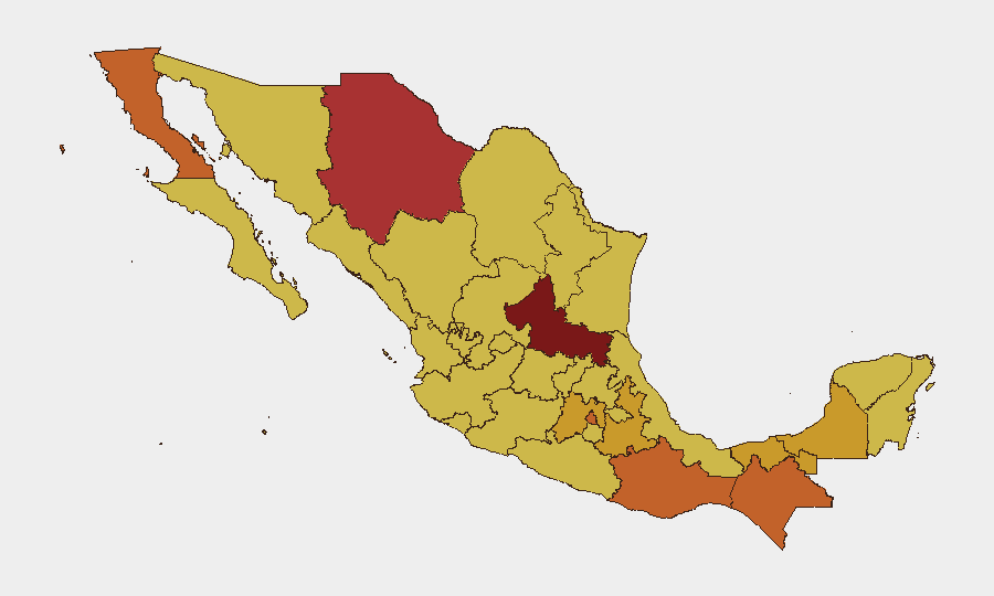 Mexico sub-national risk map