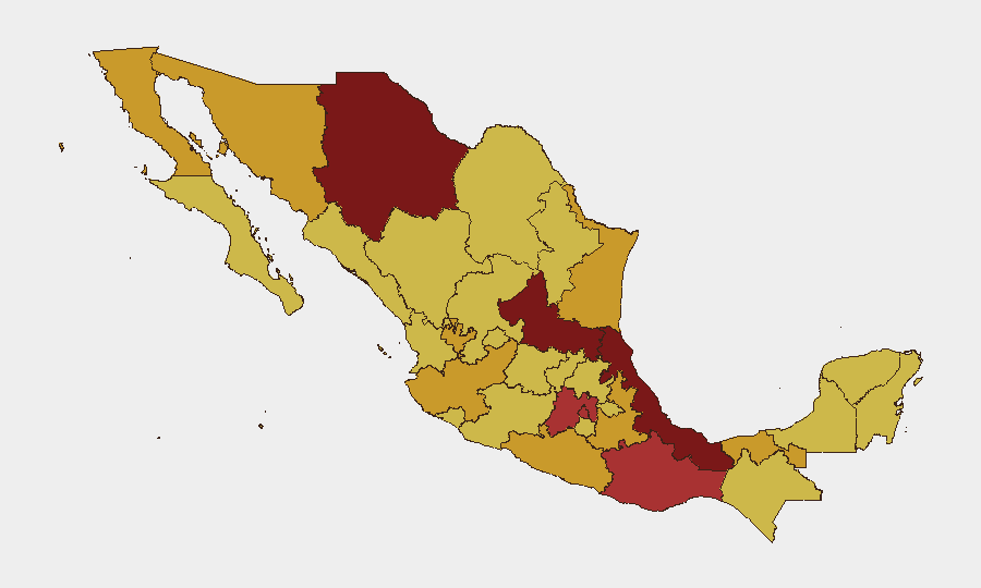 Mexico sub-national risk map