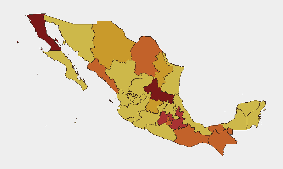Mexico sub-national risk map