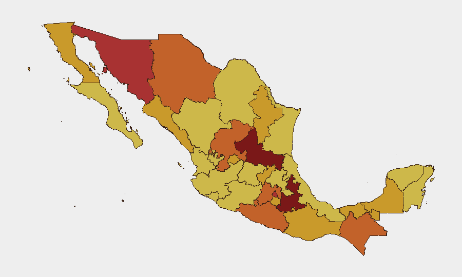 Mexico sub-national risk map