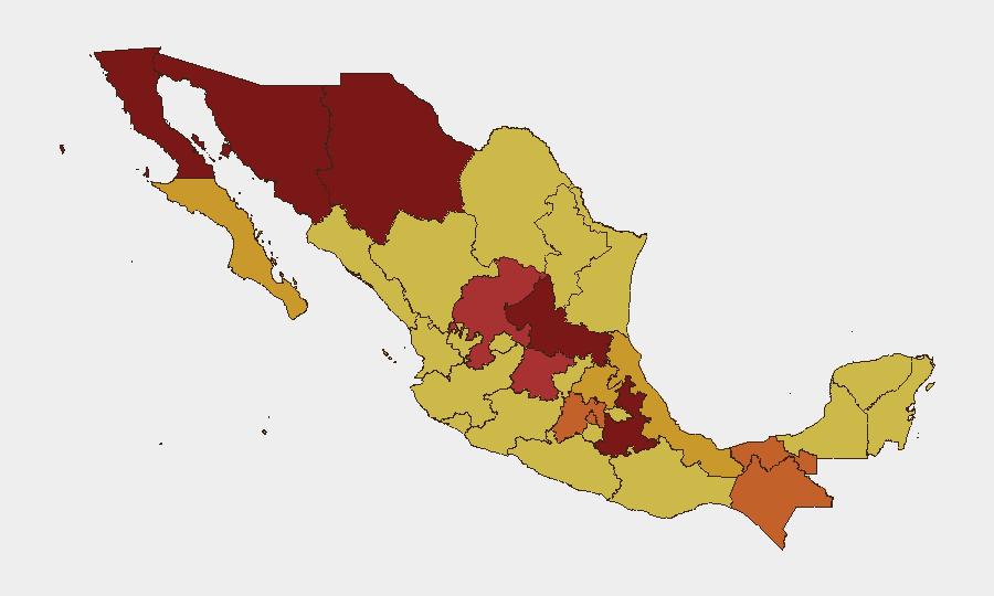 Mexico sub-national risk map