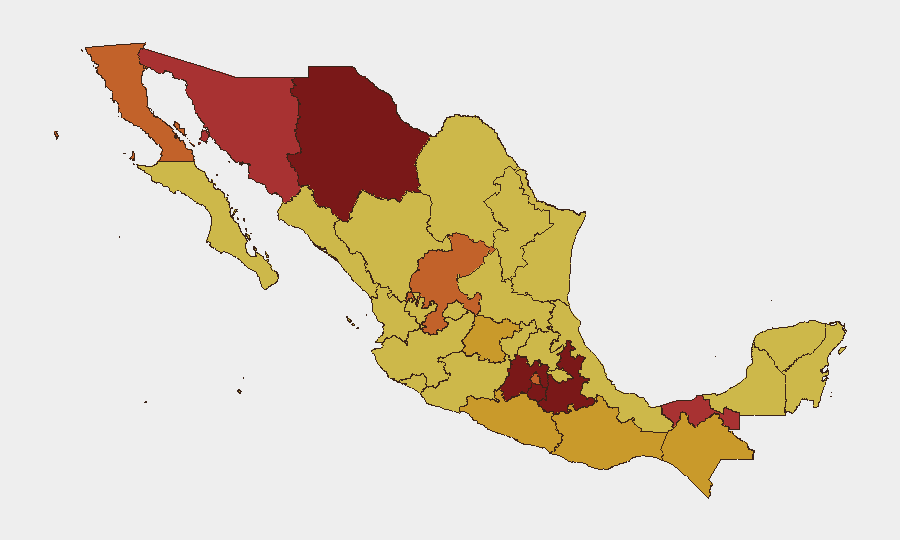 Mexico sub-national risk map