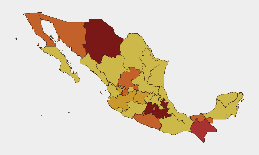 Mexico sub-national risk map