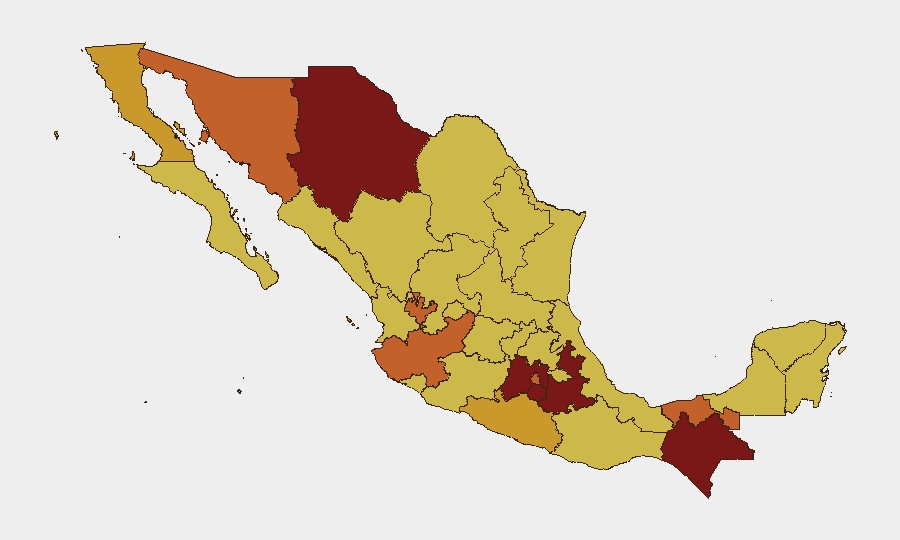 Mexico sub-national risk map