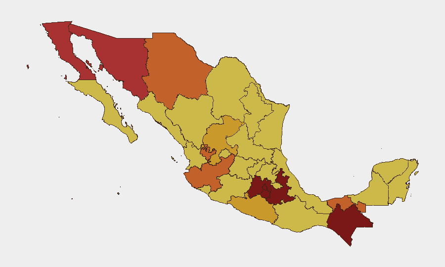 Mexico sub-national risk map