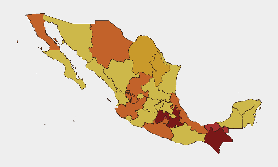 Mexico sub-national risk map