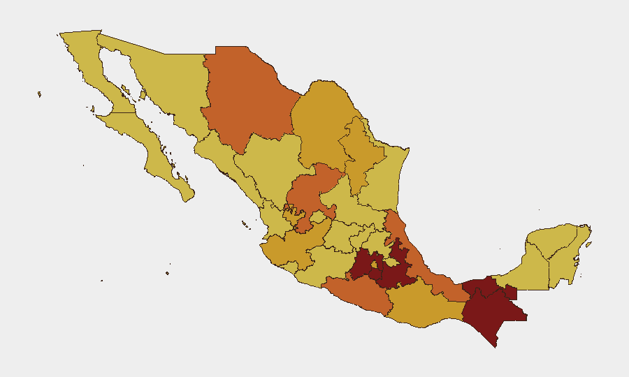 Mexico sub-national risk map