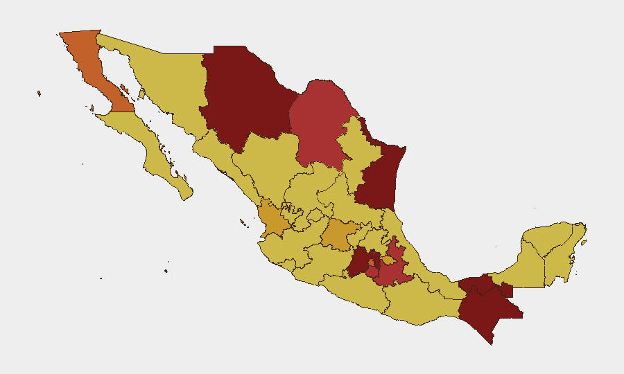 Mexico sub-national risk map
