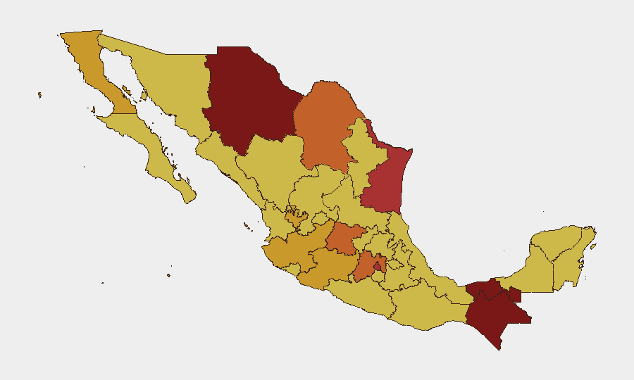 Mexico sub-national risk map