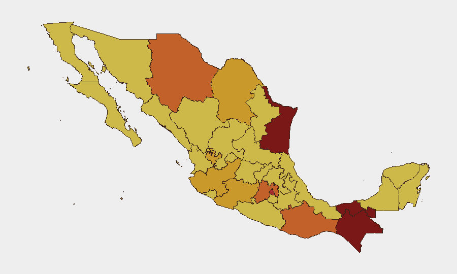 Mexico sub-national risk map