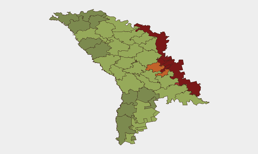 Moldova sub-national risk map