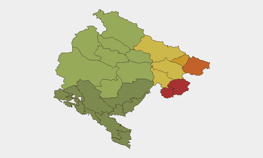 Montenegro sub-national risk map