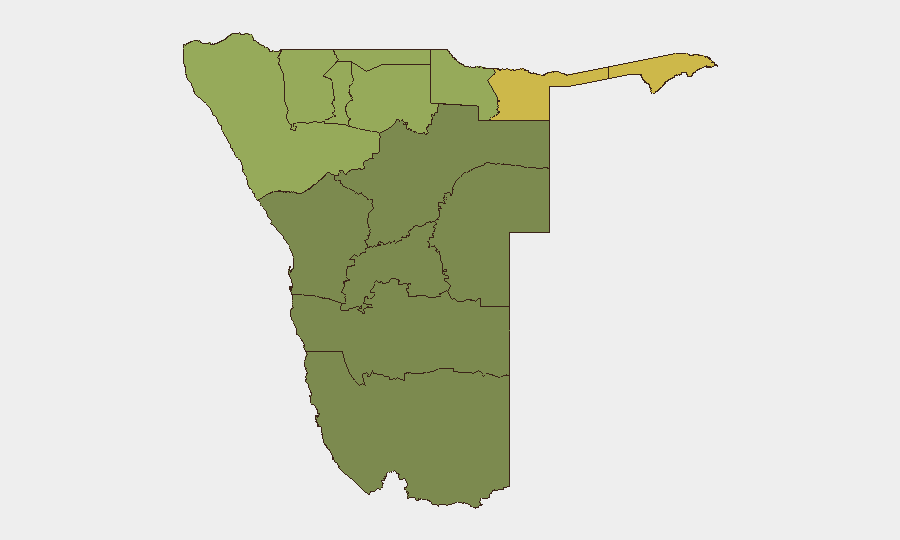 Namibia sub-national risk map