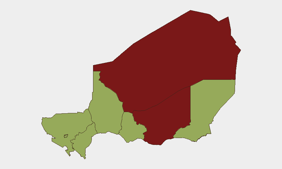 Niger sub-national risk map
