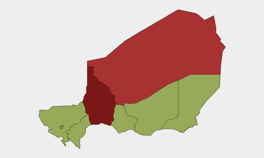 Niger sub-national risk map