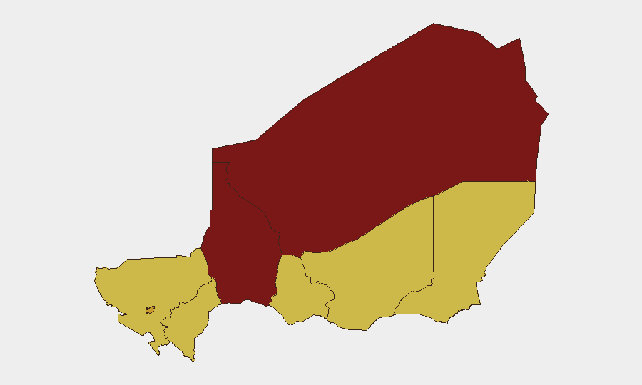 Niger sub-national risk map