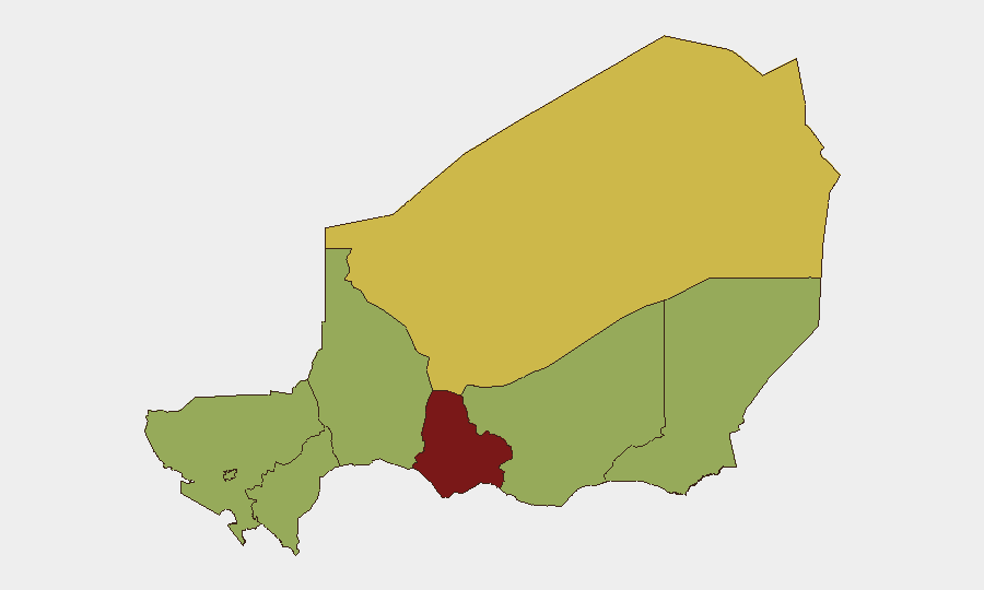 Niger sub-national risk map