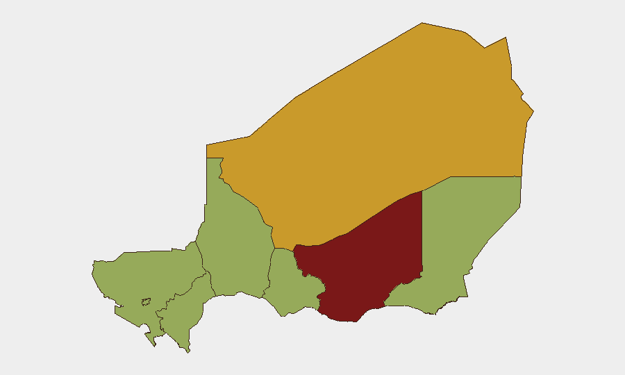 Niger sub-national risk map