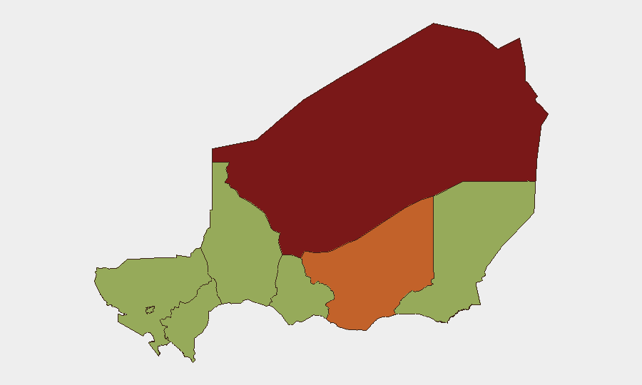 Niger sub-national risk map