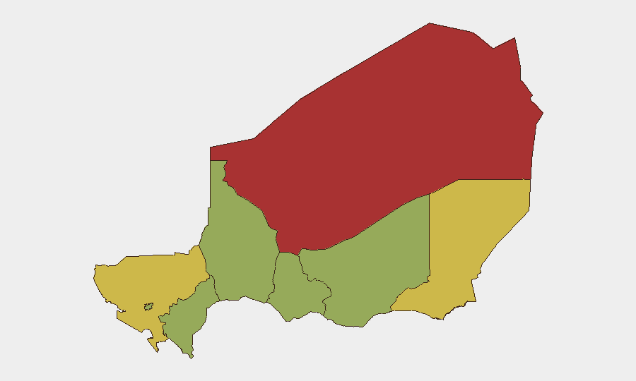 Niger sub-national risk map