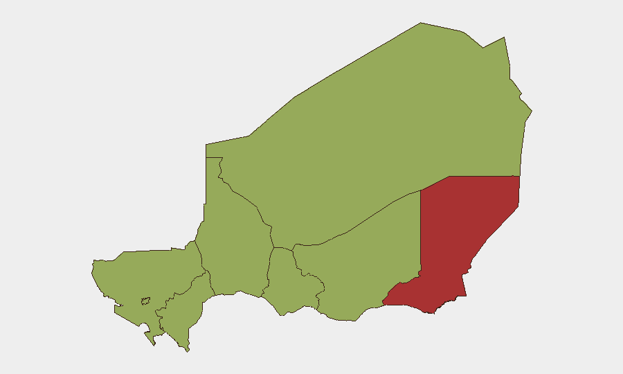 Niger sub-national risk map