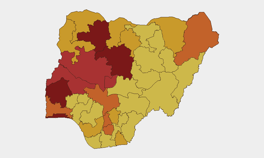 Nigeria sub-national risk map
