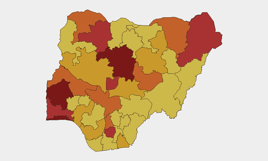 Nigeria sub-national risk map