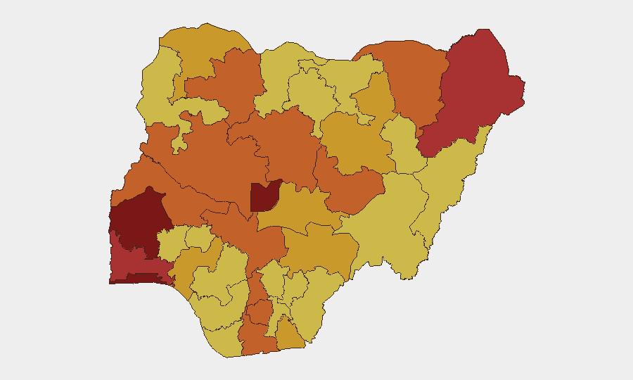 Nigeria sub-national risk map