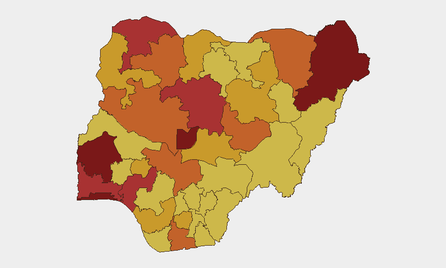 Nigeria sub-national risk map